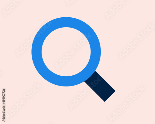 magnifier vector illustration in flat style design.	