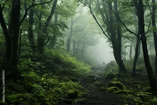 Winter Fog in Nature 