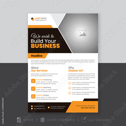 Business flyer design template.