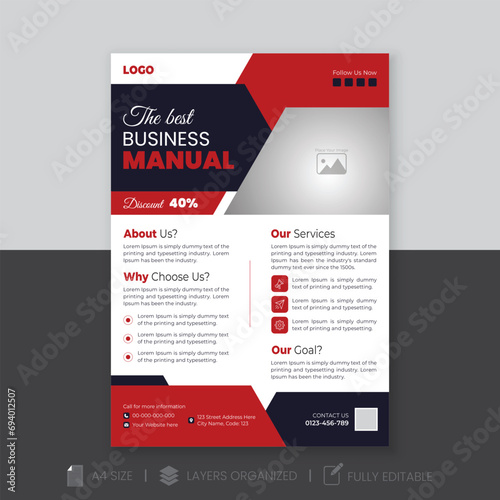 Business flyer design template.