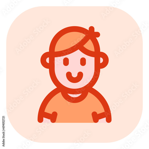 Editable person boy wearing t-shirt avatar vector icon. User, profile, identity, persona. Part of a big icon set family. Perfect for web and app interfaces, presentations, infographics, etc