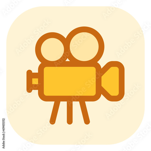 Editable film video camera, film production, studio vector icon. Movie, cinema, entertainment. Part of a big icon set family. Perfect for web and app interfaces, presentations, infographics, etc