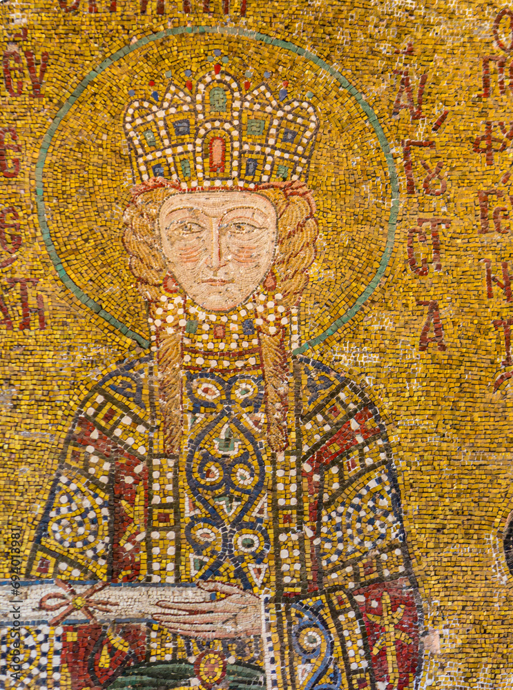 Mosaic of empress Irene in Hagia Sofia
