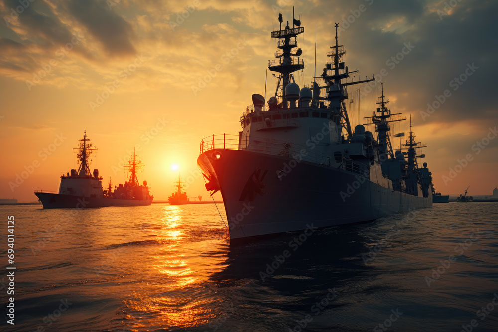 Evening Maritime Defense Scene