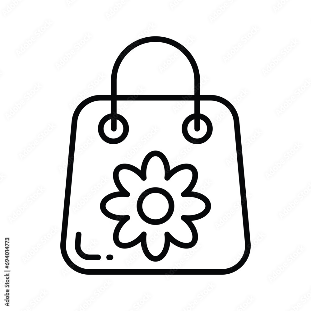Shopping bag having flower concept icon of gift bag, ready to use icon Shopping bag having flower concept icon of gift bag, ready to use icon