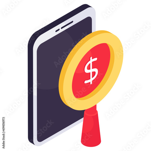 Modern design icon of mobile shopping