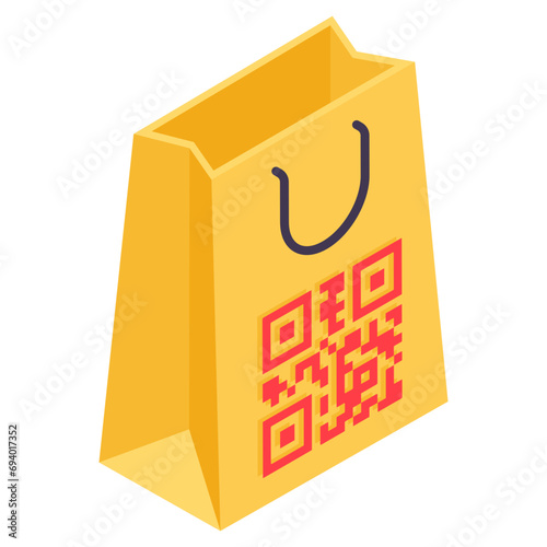 Trendy vector design of shopping bags