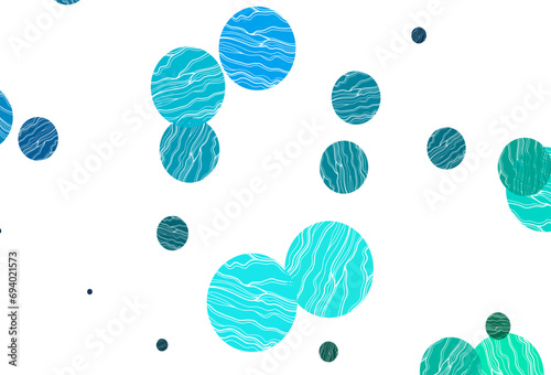Light blue, green vector layout with circle shapes.