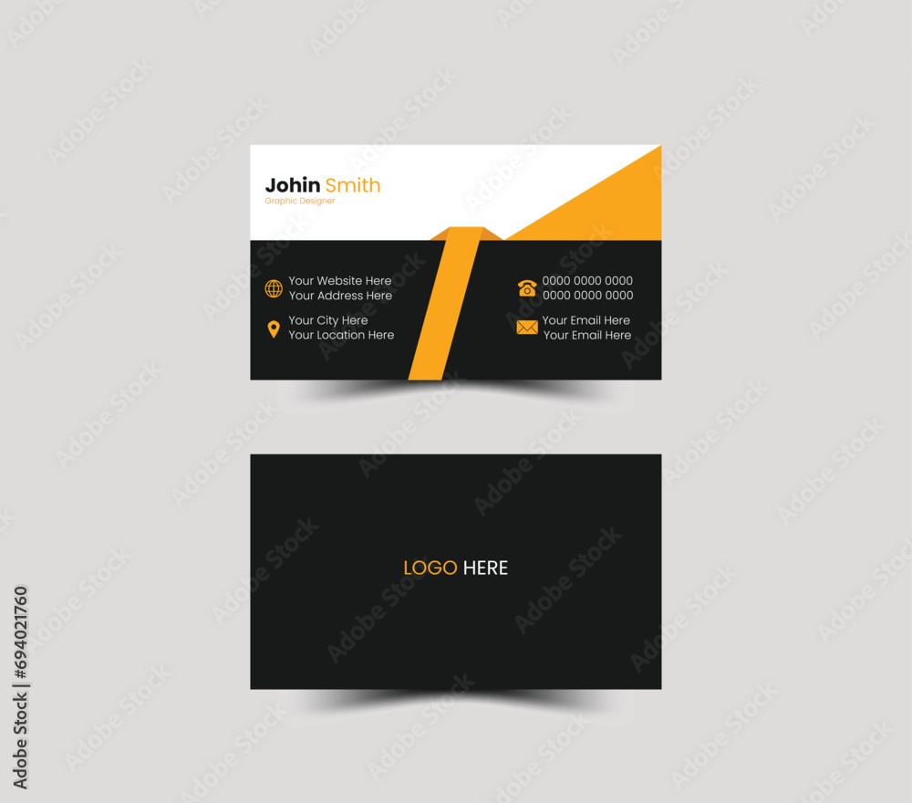 Professional business card design.