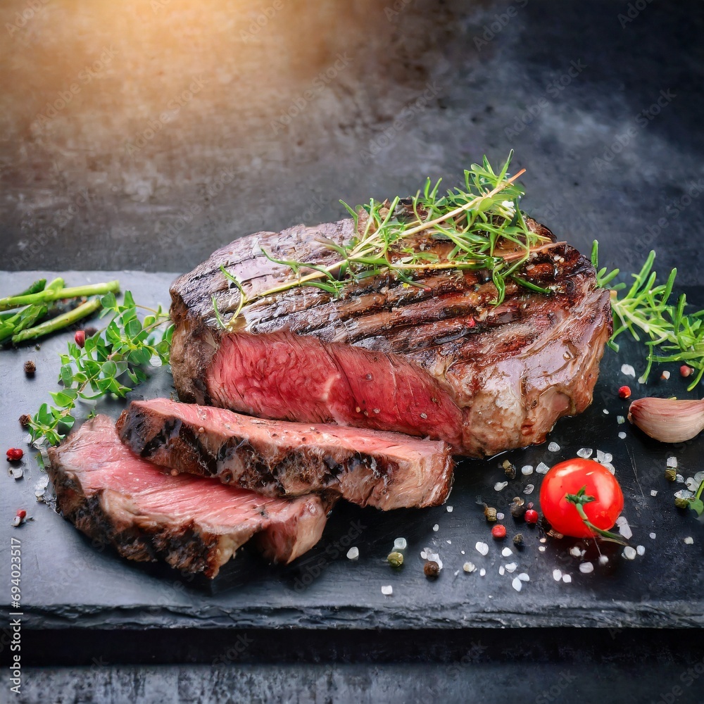 Sear and Savor: A Hot, Aromatic Encounter with Rare Grilled Steak
