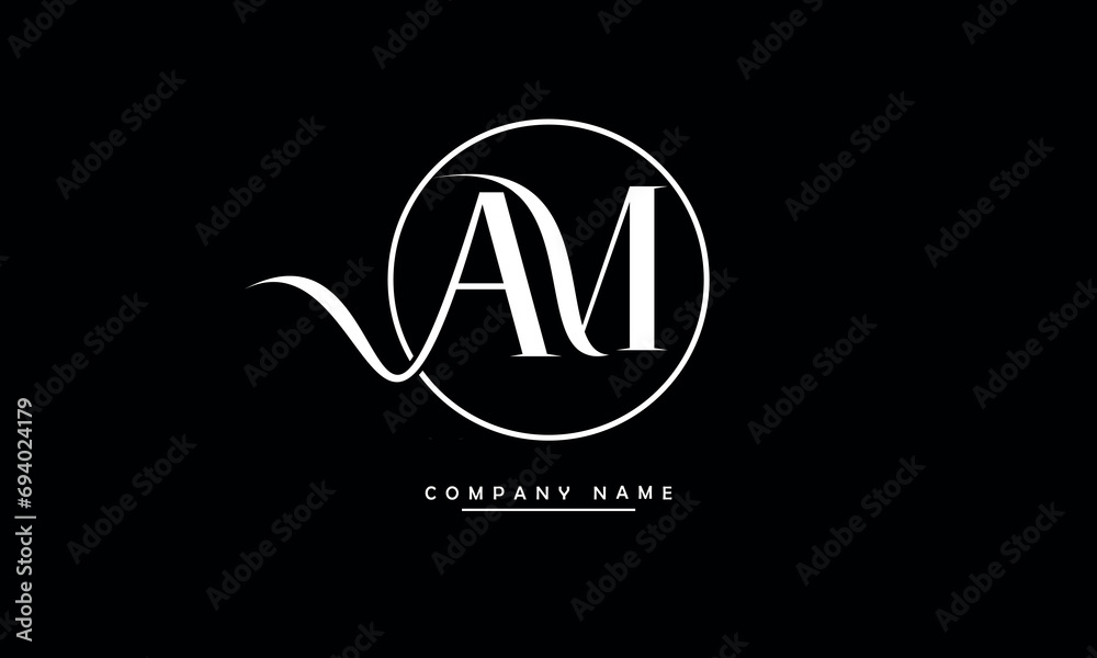 AM, MA, A, M Abstract Letters Logo Monogram AM, MA, A, M Abstract Letters Logo Monogram