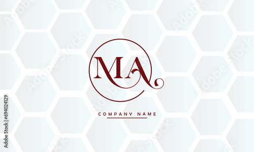 AM, MA, A, M Abstract Letters Logo Monogram