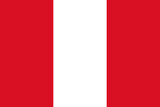 The official current flag of Republic of Peru. State flag of Peru. Illustration.