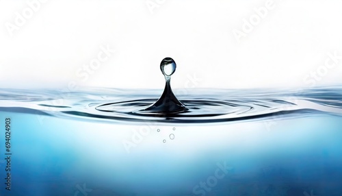 Zen-like tranquility with water drop creating ripples on surface