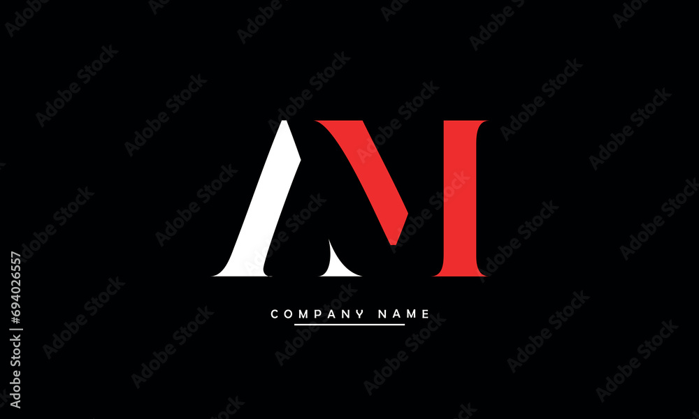 AM, MA, A, M Abstract Letters Logo Monogram AM, MA, A, M Abstract Letters Logo Monogram