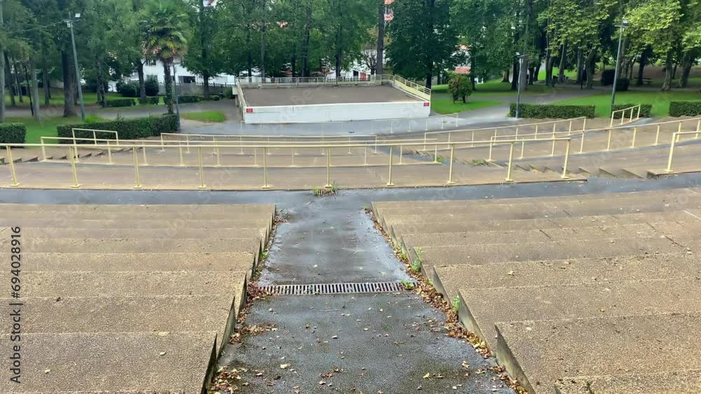 Amphitheater of the Parc Ducontenia public park in Saint-Jean-de-Luz, France