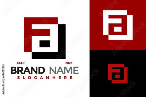 Fa or Af Monogram Logo design vector symbol icon illustration photo