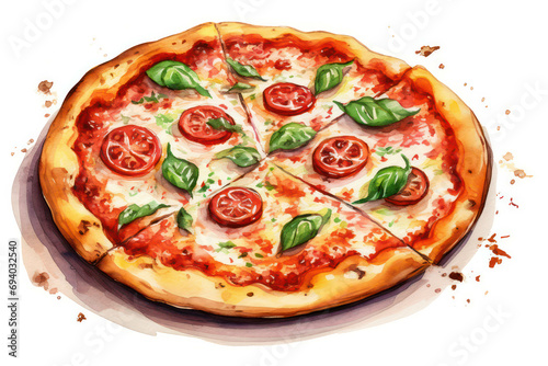 Food dinner cuisine mozzarella background italian cheese delicious meal basil tomato traditional pizza