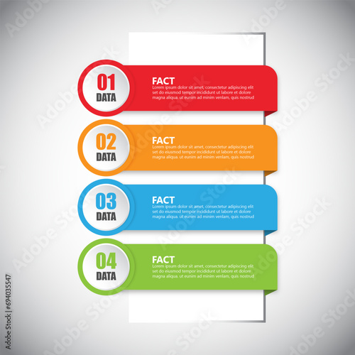 rounded infographic design vector