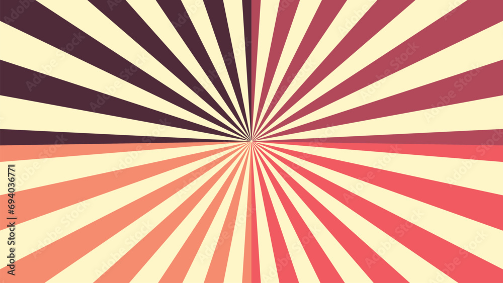 Fototapeta premium Abstarct spiral twisted wavy round line funky background in warm color. This minimalist style creative background can be used as a banner or flyer.