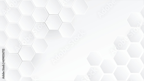 hexagon abstract white background , Abstract. Embossed Hexagon , honeycomb white Background