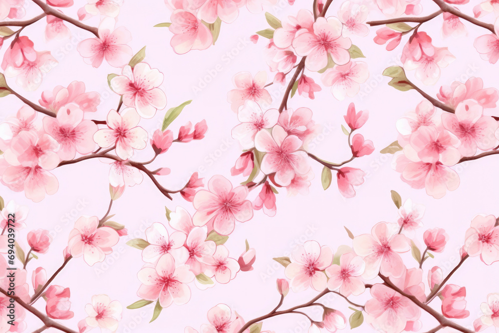 Seamless nature floral pattern blossom