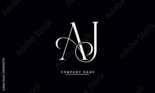 AJ, JA, A, J Abstract Letters Logo Monogram photo