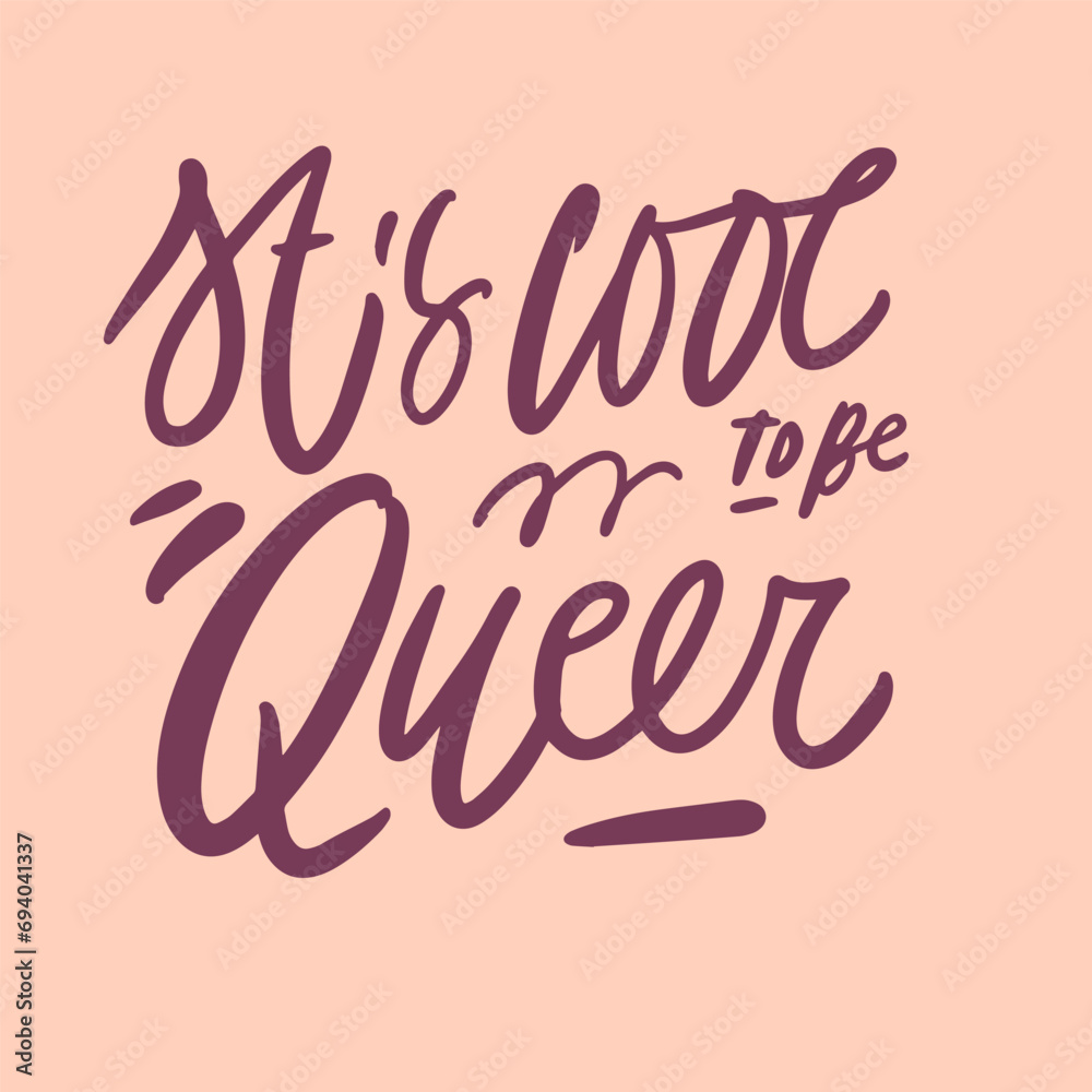 Queer hand lettering illustration for your design Queer hand lettering illustration for your design