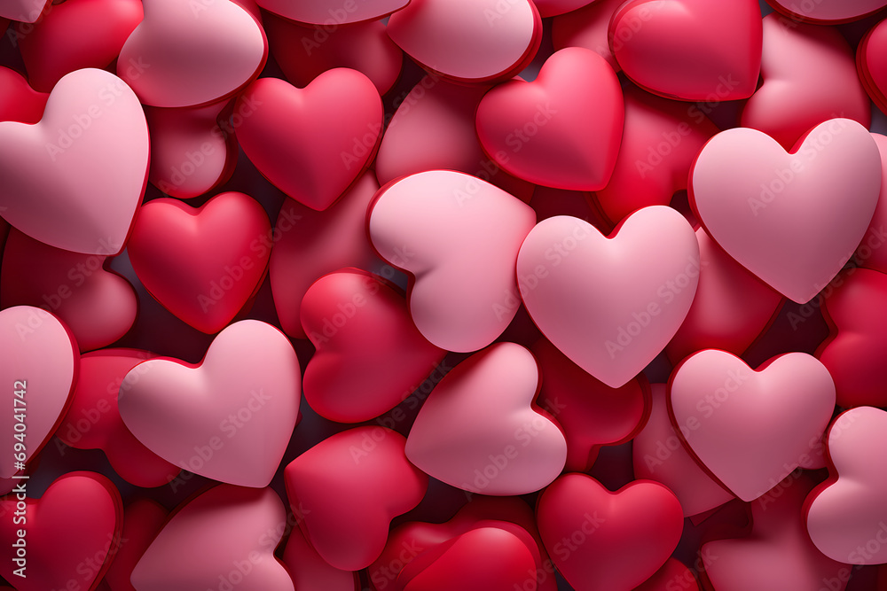 Valentine's Day Background Full of Hearts