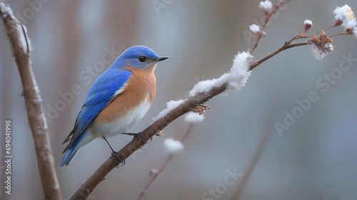 Eastern Bluebird (Sialia sialis) perched on a branch © AGORA