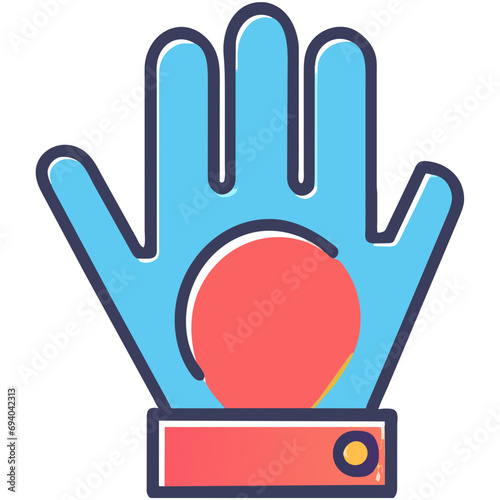 Couture evening gloves vektor icon illustation