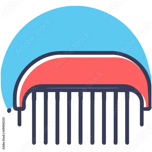 Stylish hair comb vektor icon illustation
