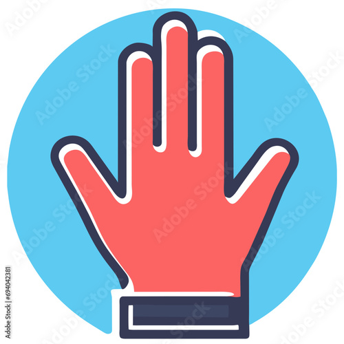 Elegant long gloves vektor icon illustation