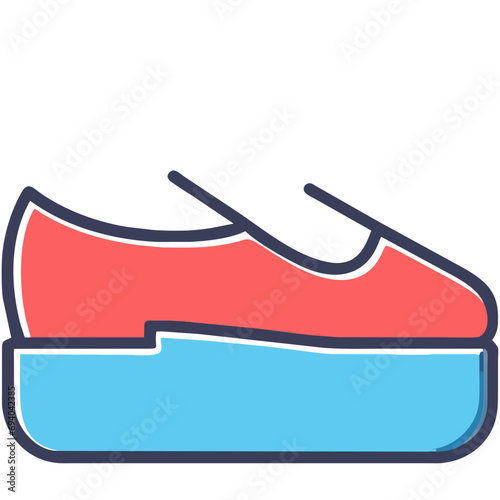 Trendy ballet flats vektor icon illustation