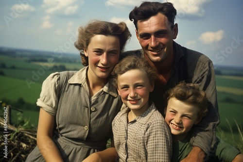 A heartwarming family moment captured in a close-up style