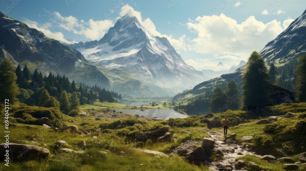 Fototapeta premium journey through the Swiss Alps