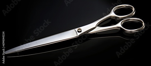 Metal scissors specifically designed for trimming and shaping eyebrows.