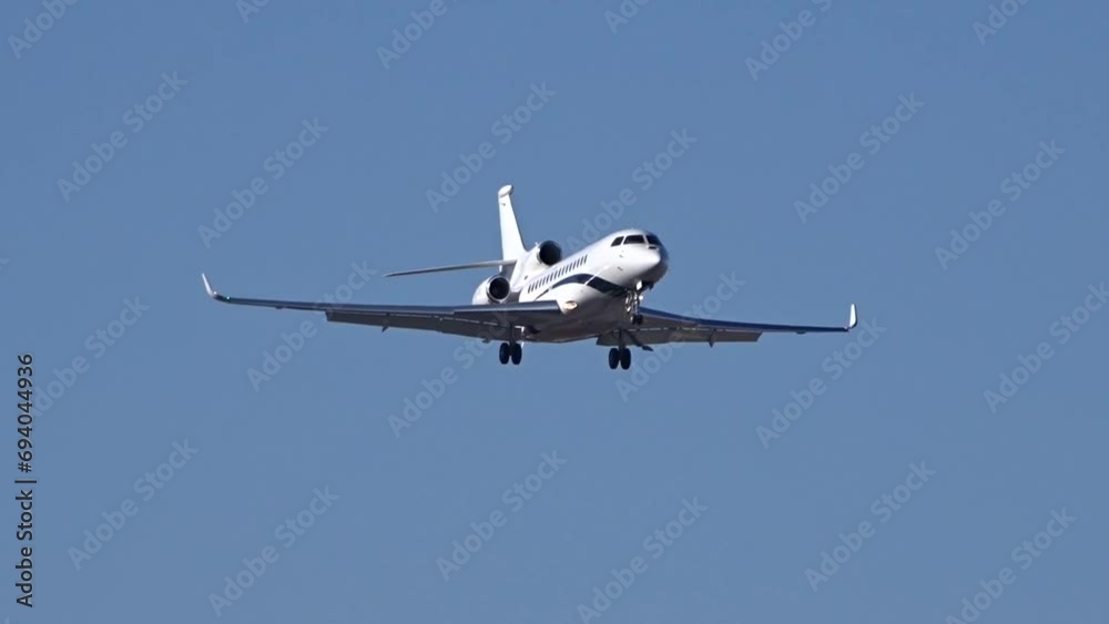 Business Aircraft Jet Private Executive Corporate Slow Motion Landing Final Approach into Airport Airfield arrival arriving Business Aircraft Jet Private Executive Corporate Slow Motion Landing Final Approach into Airport Airfield arrival arriving