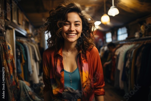 Portrait of a happy smiling female fashion designer, business owner