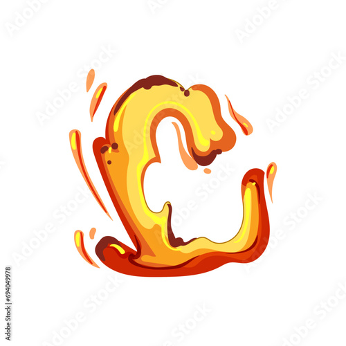 magma lava splash cartoon. explosion volcano, flow motion, orange hot magma lava splash sign. isolated symbol vector illustration