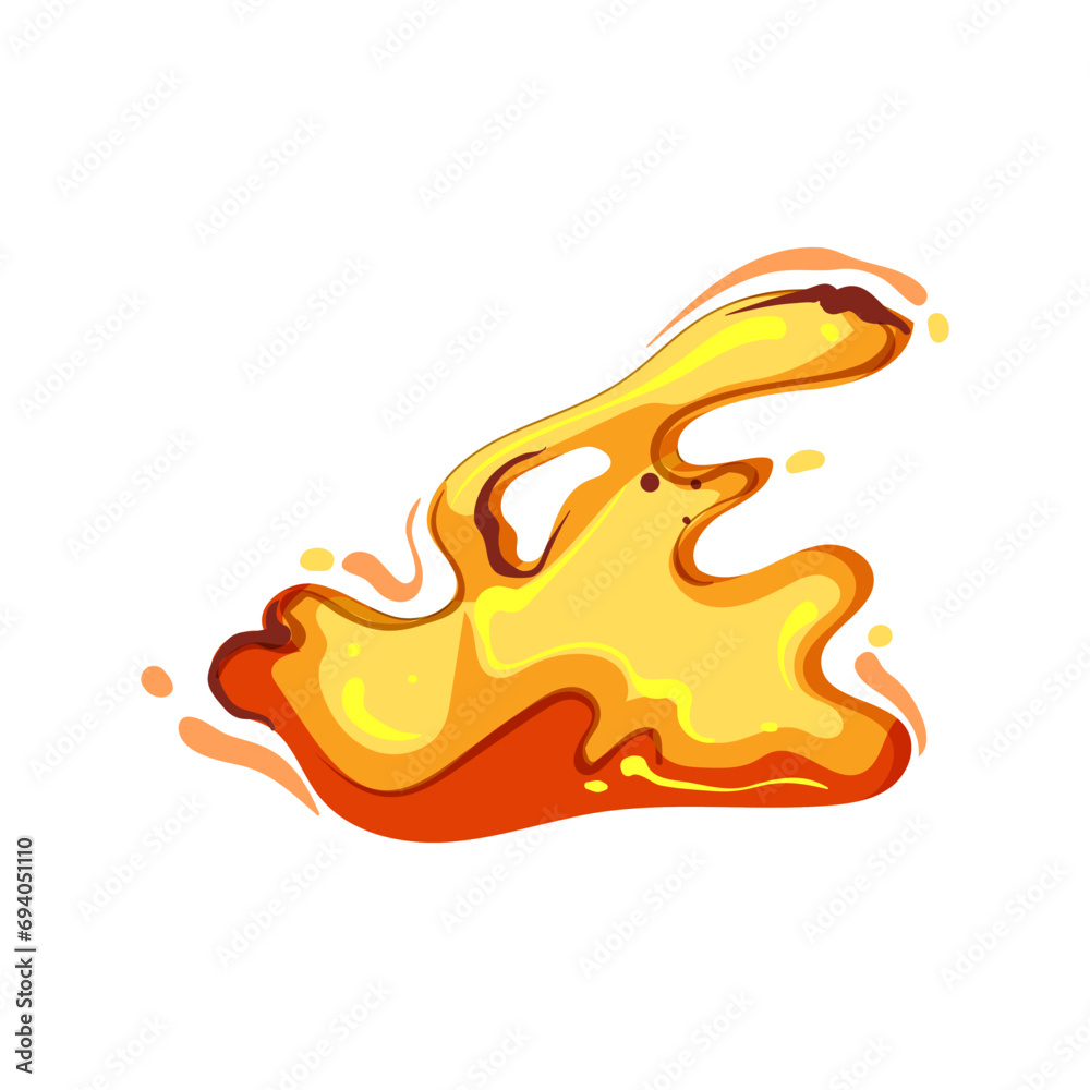 hot lava splash cartoon. fire game, effect animation, eruption graphic