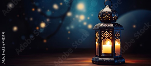Moonlit lantern symbolizing Ramadan Kareem