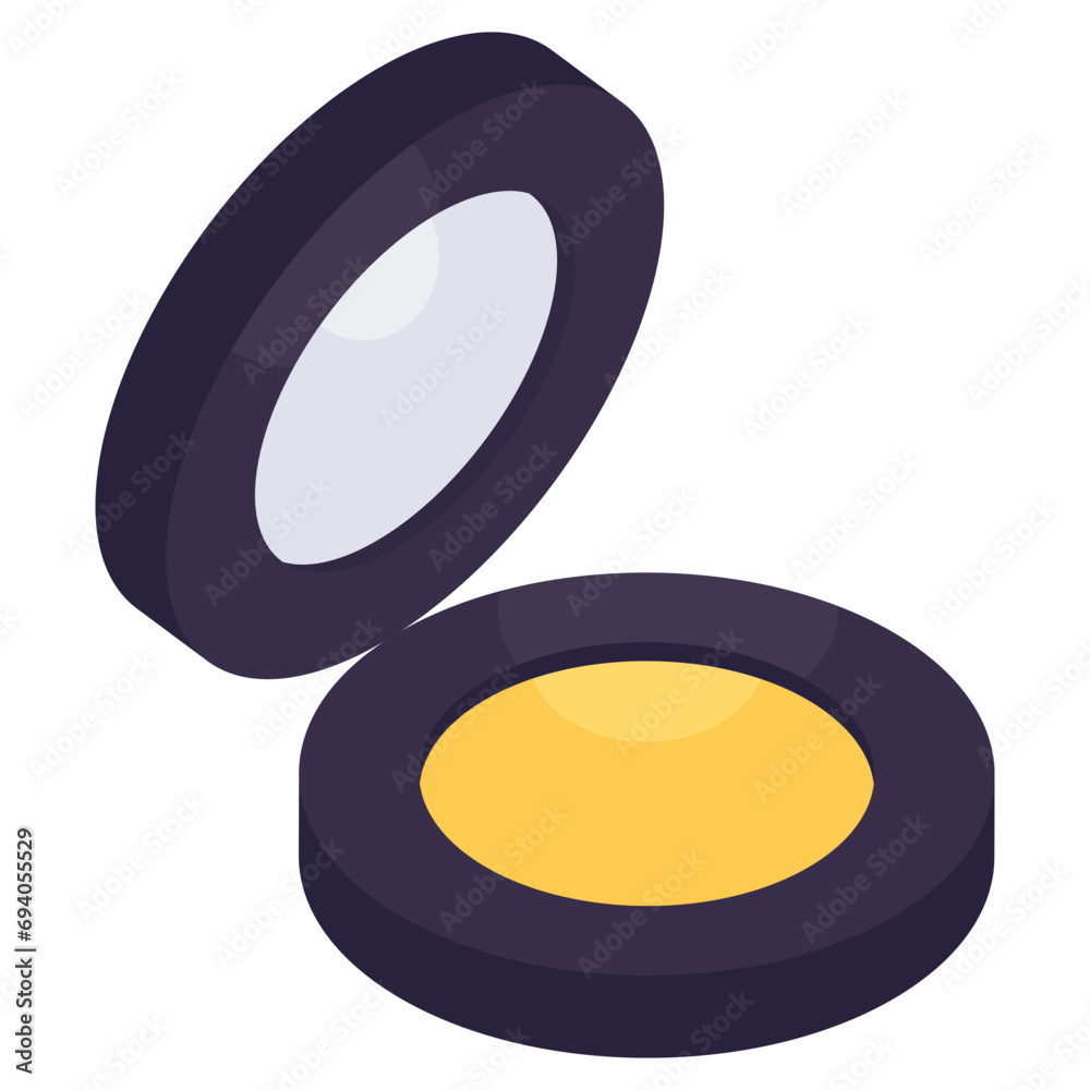 Perfect design icon of compact powder Perfect design icon of compact powder