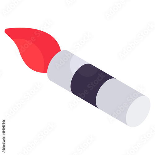 Makeup brush icon isolated on white background 