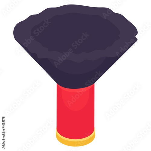 A isometric design icon of shaving brush 