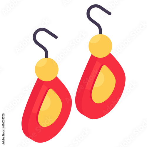 A perfect design icon of earrings
