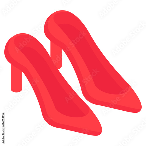 A beautiful design icon of heels