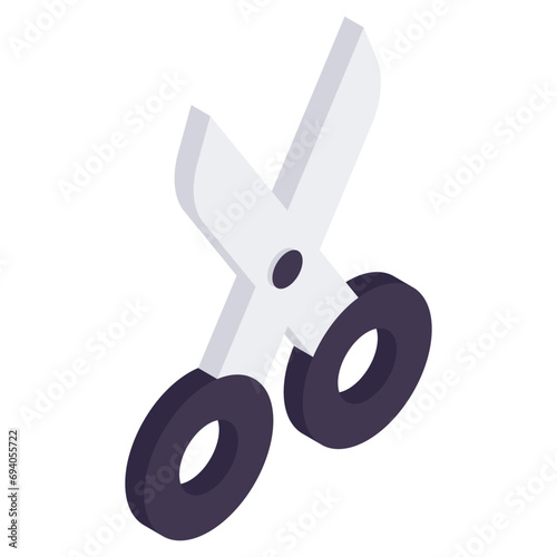 Trendy vector design of scissors