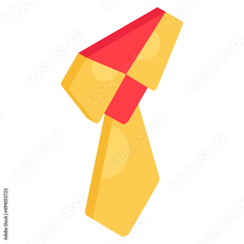 Editable design icon of tie 