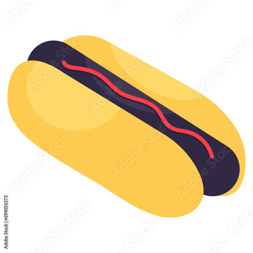 Modern design icon of hotdog burger